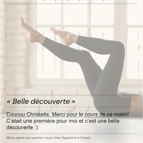 Avis suite à une séance de Pilates chez Yogissime